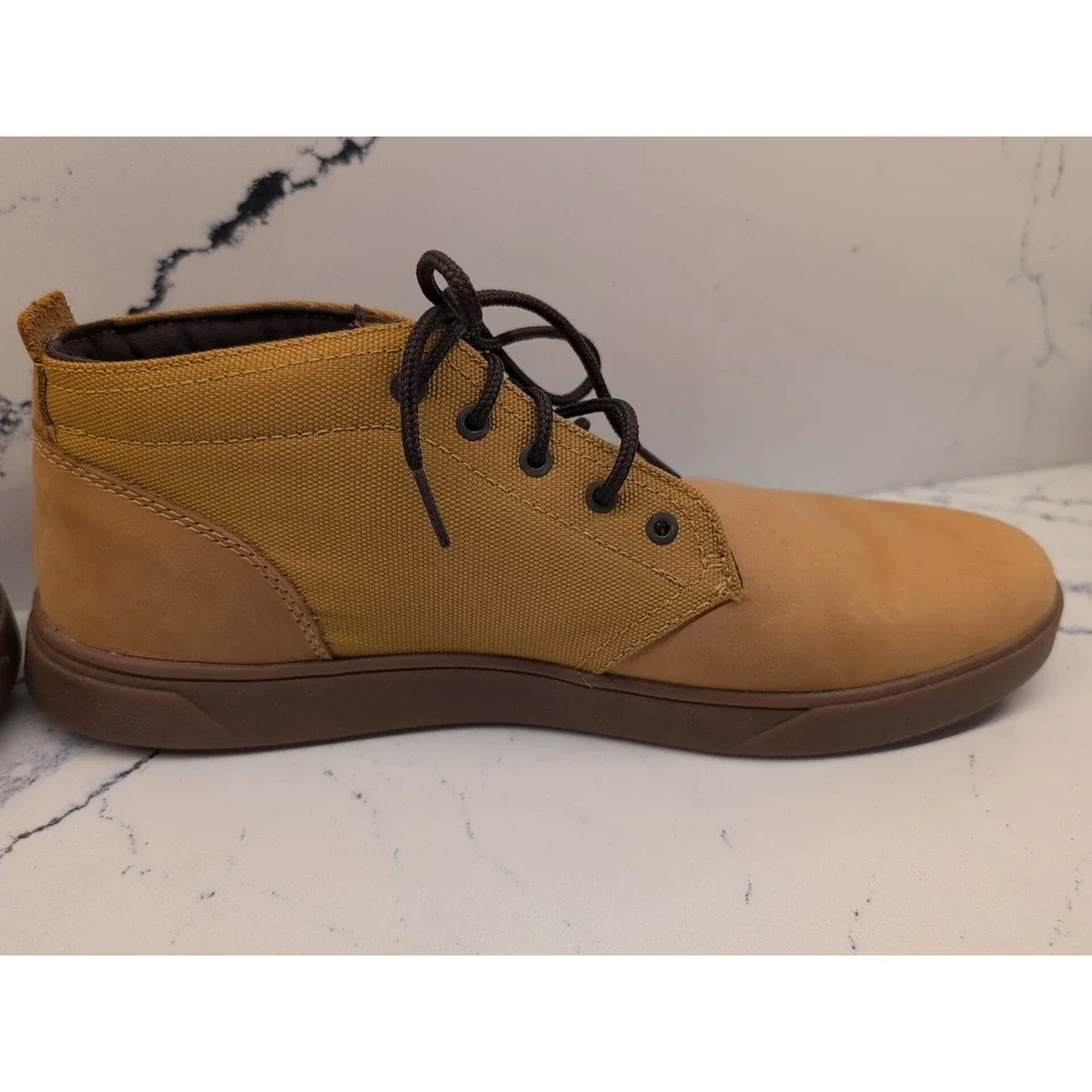 Timberland Groveton Chukka‎ Sneakers Mens 11.5 Suede Canvas Tan Lightweight Boot